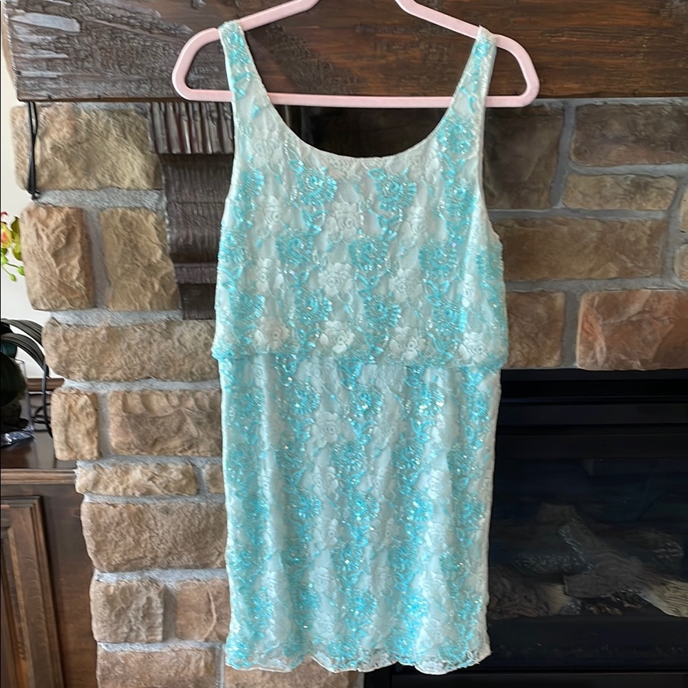 Alice + Olivia lace and sequins dress
